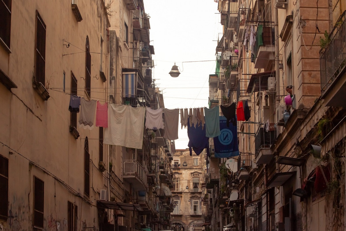 Nápoly városa Olaszország szegénynegyed
